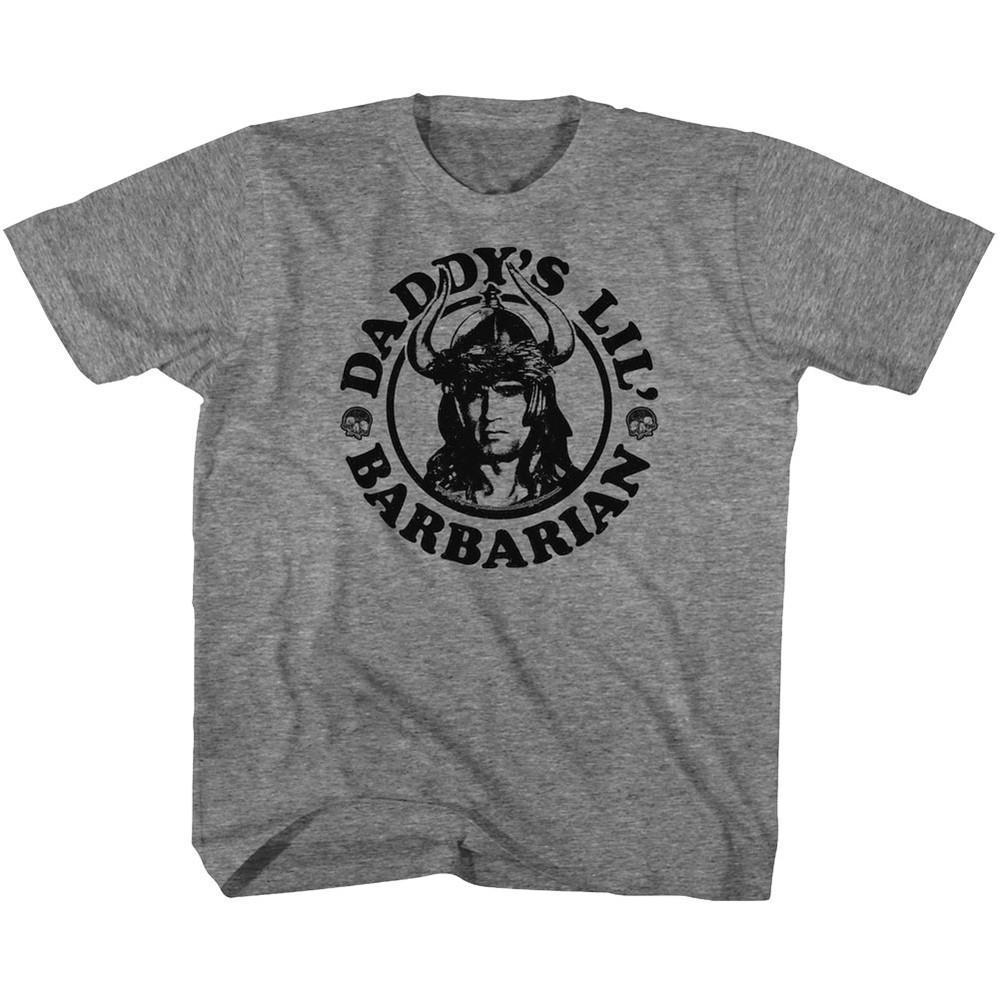 Conan The Barbarian Daddys Barbarian Graphite Heather Youth TShirt